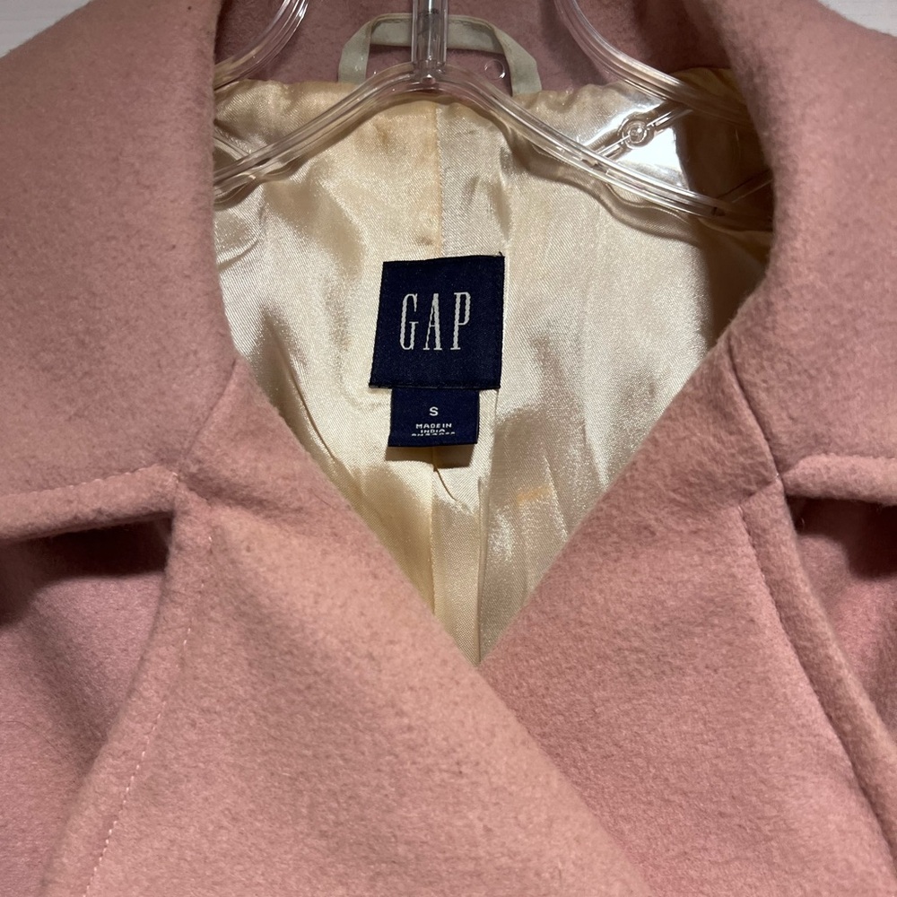 GAP Women’s Pink Pea Coat, Size small - Picture 3 of 11